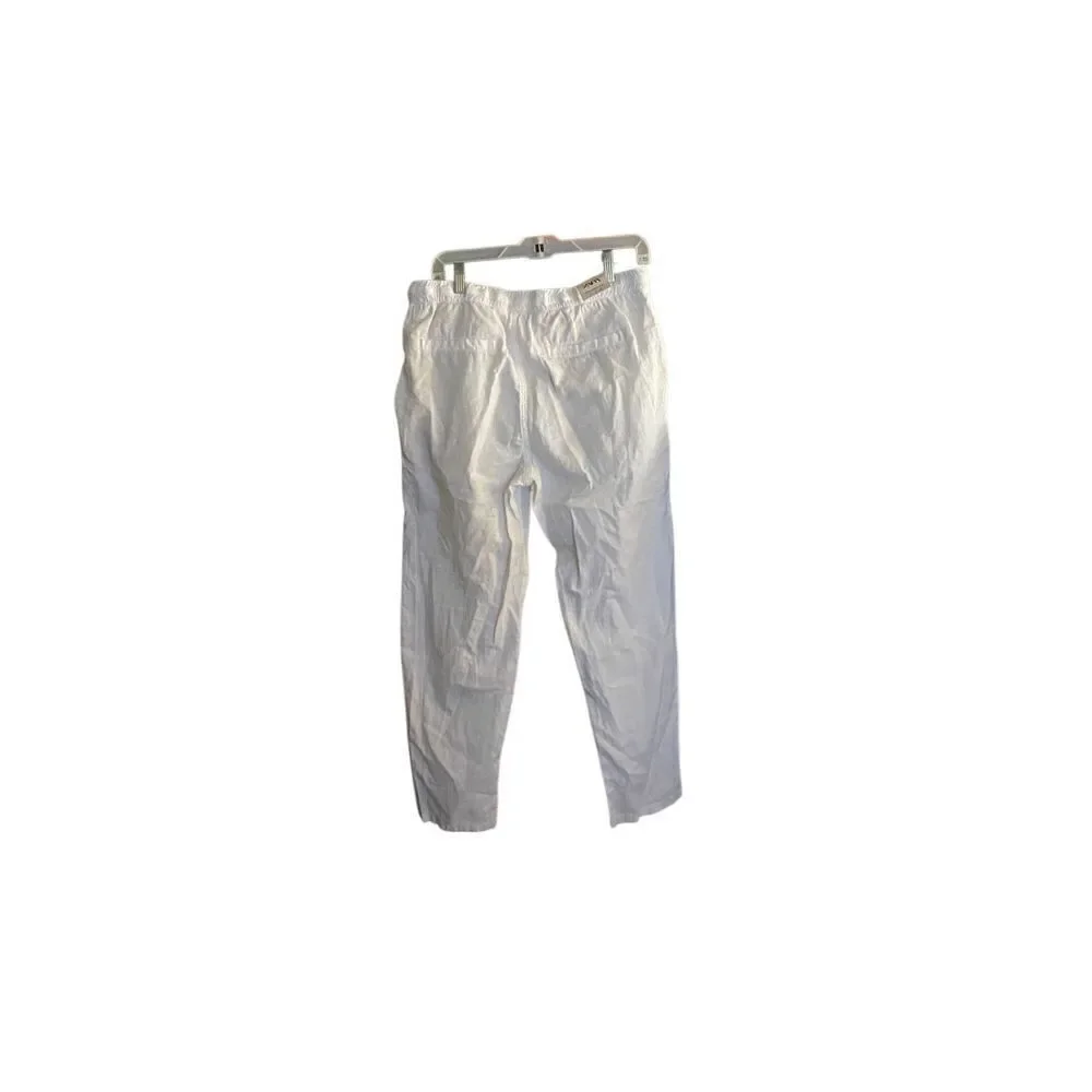 Zara NWT, women’s white relaxed, fit pants size large